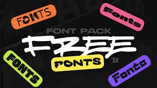 Ultimate 203  Best Free Fonts Pack for Designers | 2024