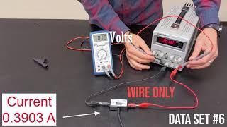 Ohm's Law Lab (Data Set #6) Wire ONLY