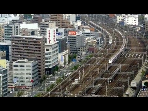 【タイムラプス（6倍速）】地上100メートルから望む名古屋駅を発着する東海道新幹線等の列車 2016.4.10 のコピー