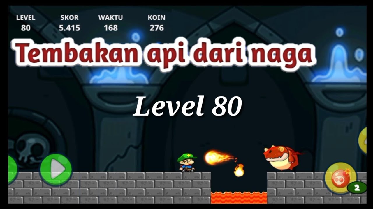 Bob's world mario Tembakan api dari naga || Level 80