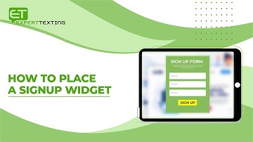 How to place a sign-up widget on your website | Experttexting