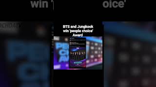 BTS and Jungkook win "People choice" Award... congratulations ! #bts #jungkook #shorts