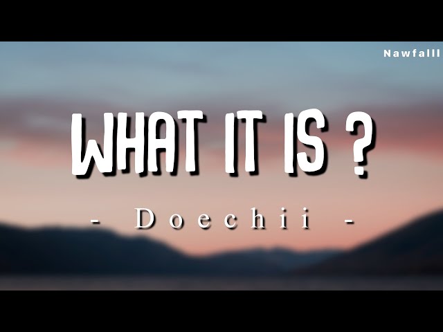 Doechii - What it is ? (Lyric Video) [Solo Version] class=