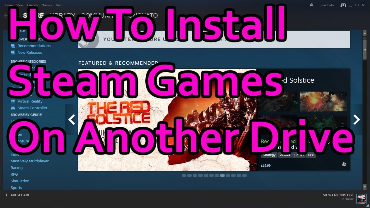 Install Steam on an external drive? - Arqade