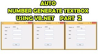 Auto number generate textbox using vb.net part 2