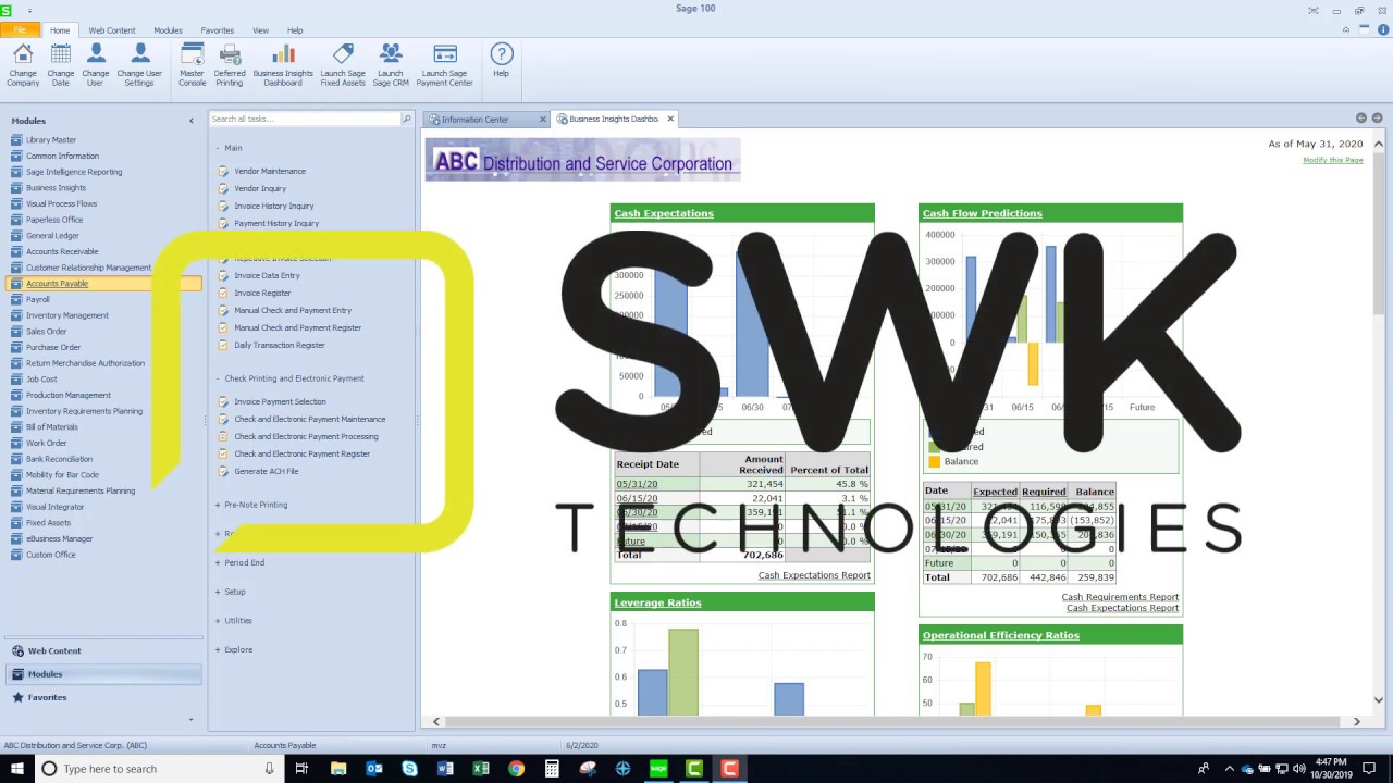 Sage 100 - Reverse an AP check - YouTube