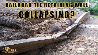 2026 RAILROAD TIE RETAINING WALL FAILING AND/OR COLLAPSING CHARLOTTE NC. CAN THE WALL BE SAVED