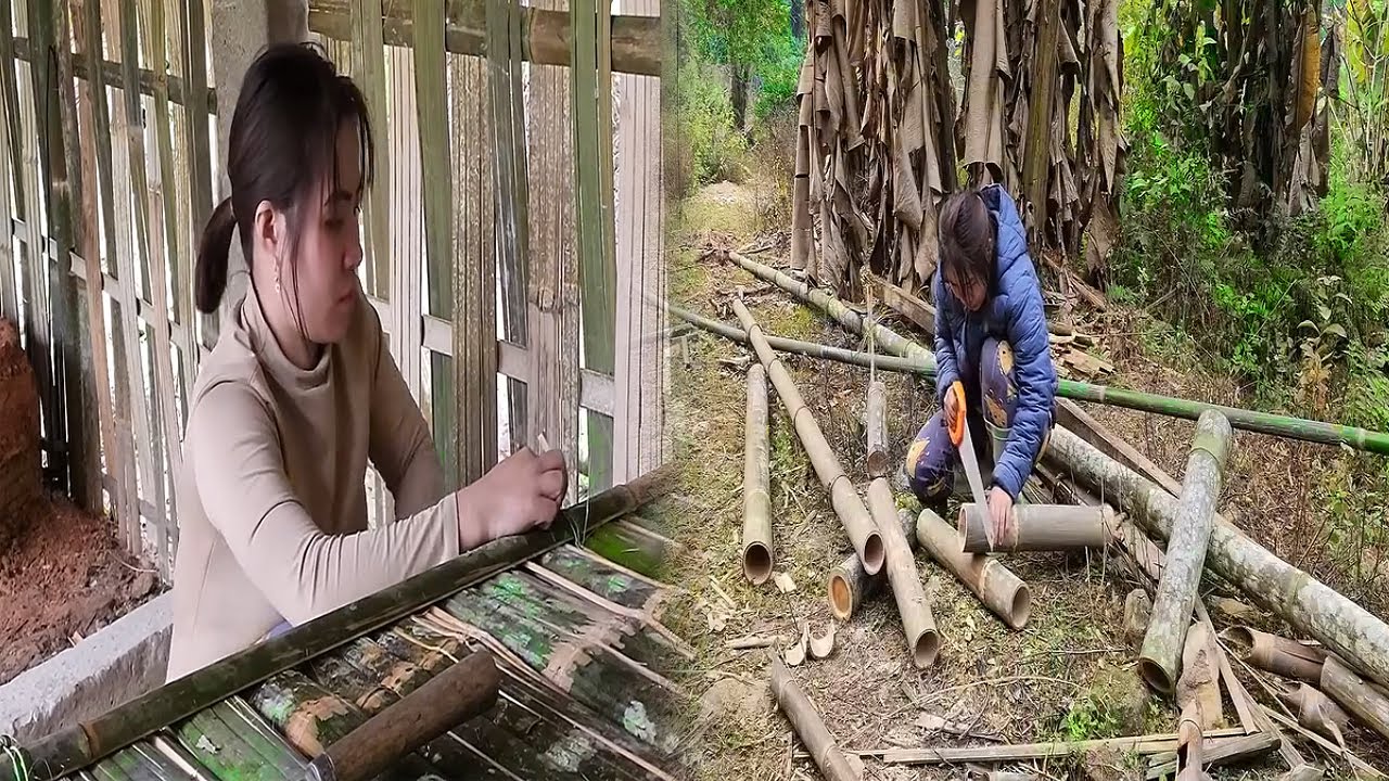 Single Mother Builds Simple Bamboo House | DIY Forest Shelter with $0 Cost