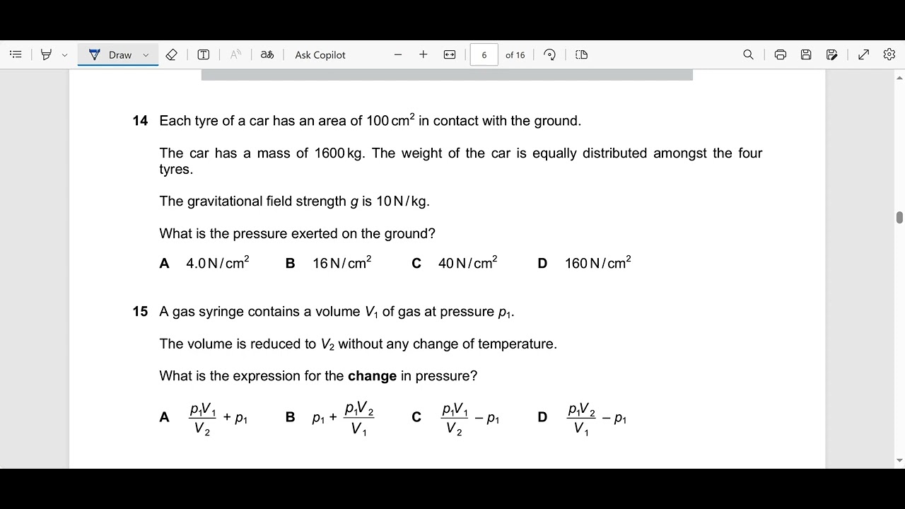O level Physics 5054 O/N 2022 Paper 1 Variant 1 Question 14 - YouTube
