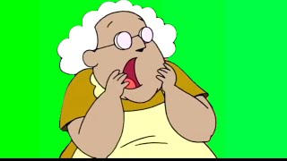 Muriel and Eustace Bagge screaming green screen