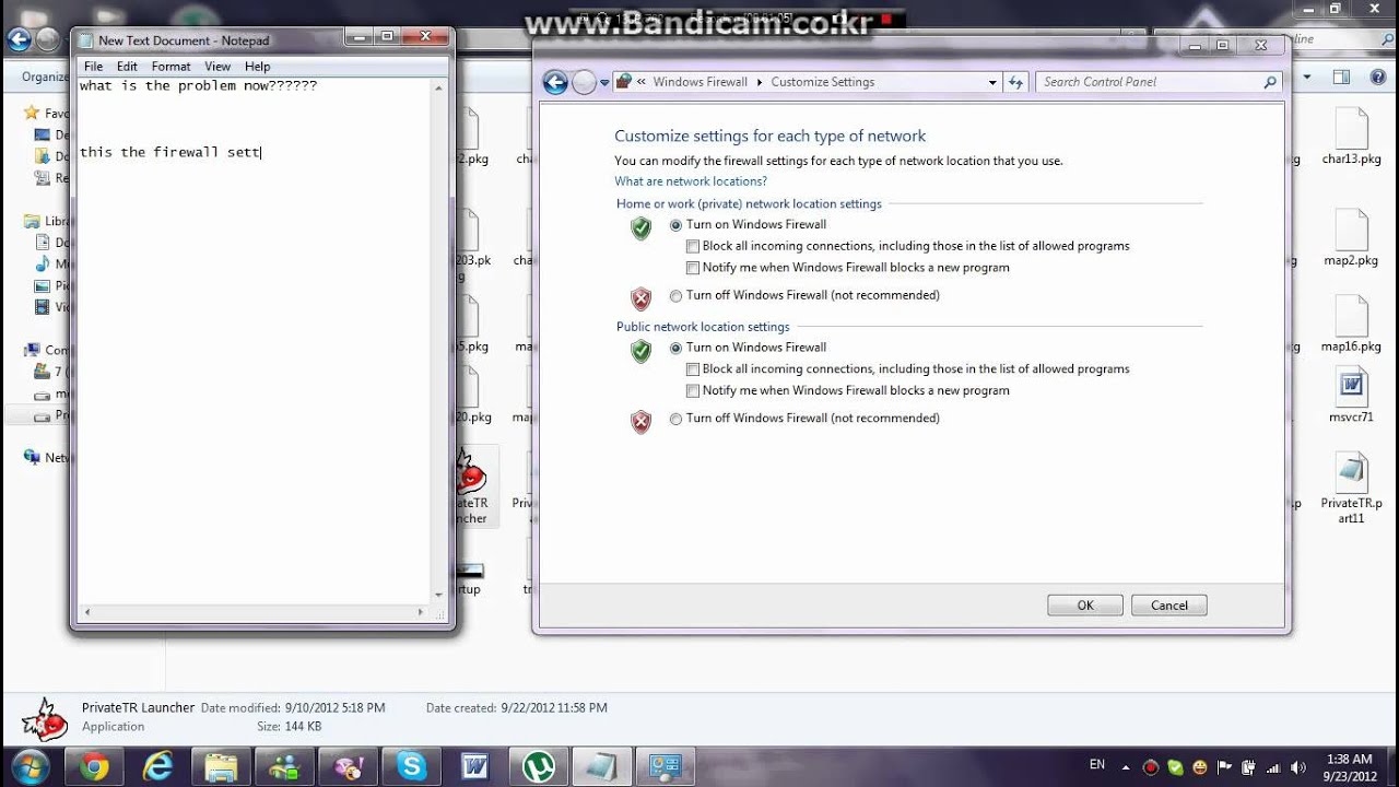 Tales Runner Private server start problem with firewall