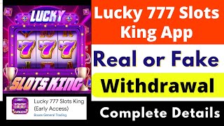 Lucky 777 Slots King App Real or Fake | Lucky 777 Slots King App Review | Withdrawal | Reality screenshot 5
