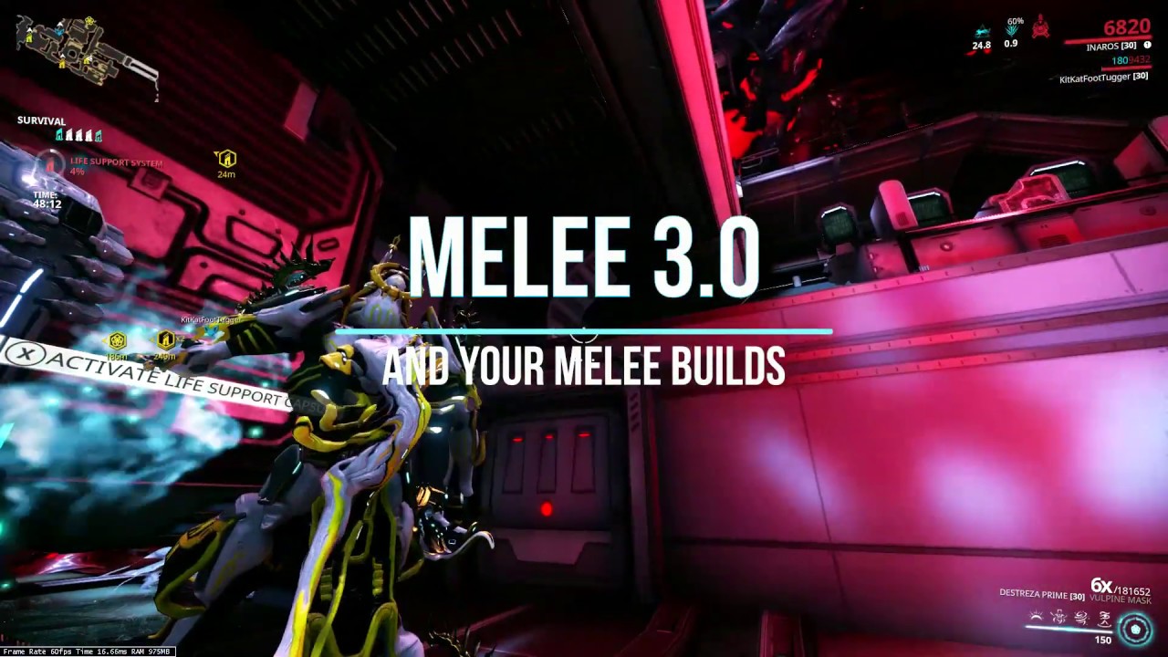 Warframe: Melee 3.0 and your Melee Builds