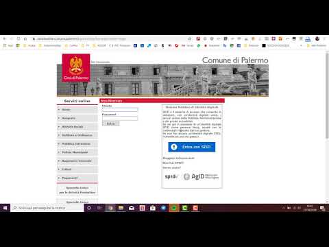 17 - Ottenere un certificato di residenza on line dal sito del Comune di Palermo