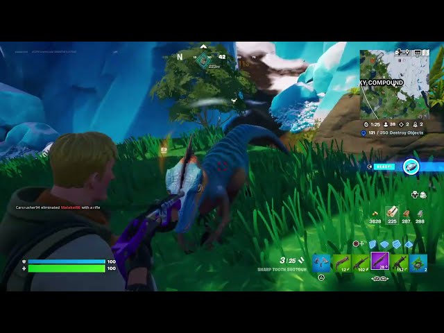 How to Hunt Raptors with the Sharp Tooth Shotgun - Fortnite Quest