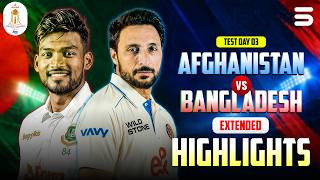 Details Full Highlights | Day 3 | Afghanistan vs Bangladesh | One-Off Test | M9Q1J News