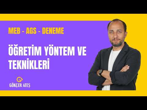 Ministry of National Education - AGS - Practice Test - Teaching Methods and Techniques