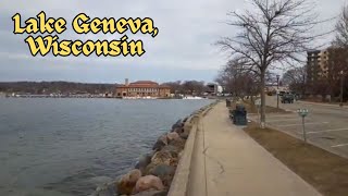 Scenic View of Geneva Lake in Lake Geneva, Wisconsin #alongtheway