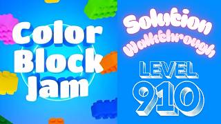 Color Block Jam - Level 910 - Solution Walkthrough!!!