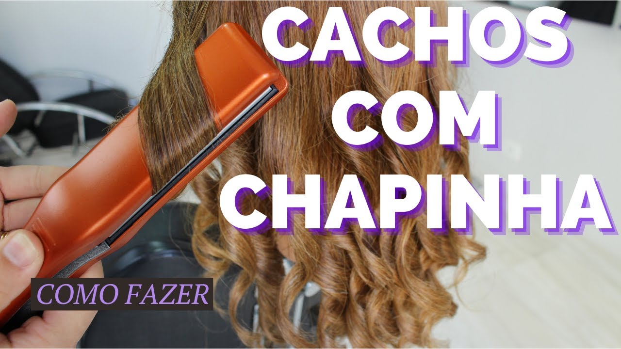 Como fazer CACHOS COM CHAPINHA / PRANCHA / PIASTRA - YouTube
