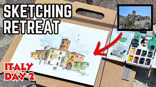 Sketching in Italy: Day 2 (sort of!) of our watercolour and ink retreat