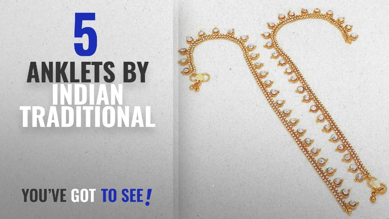 Top 10 Indian Traditional Anklets [2018]: Jewar Mandi Anklet Payal Indian Traditional Cz Ad Handmade