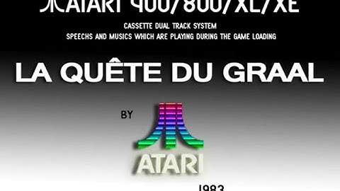 Atari 8-bit  - Cassette Dual Track system - La Quête Du Graal [Atari] 1983.