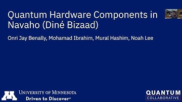 Quantum Hardware Components in the Navajo/ Navaho Language (Improved Audio)