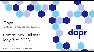 Dapr Community Call - May 31st 2023 (#83)