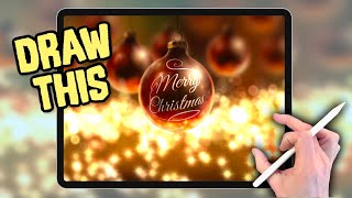 क्रिसमस बॉबल्स पेंटिंग ट्यूटोरियल प्रोक्रिएट में आसान बना दिया गया screenshot 5