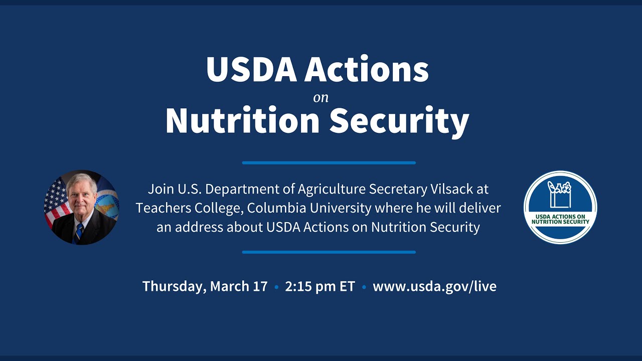 USDA Actions on Nutrition Security YouTube
