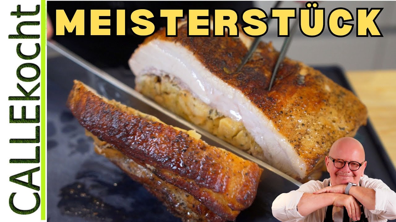 Gefüllter Schweinebraten mit 🍺Soße einfach selbermachen 🍽️DICKE RIPPE