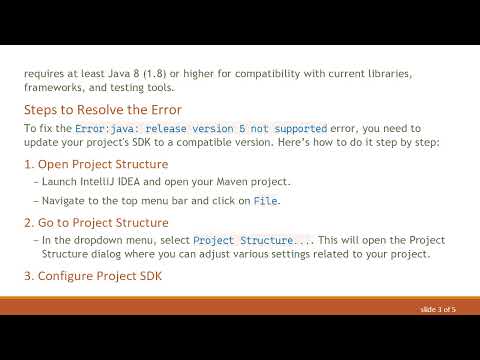 Resolving the Error:java: release version 5 not supported in IntelliJ IDEA