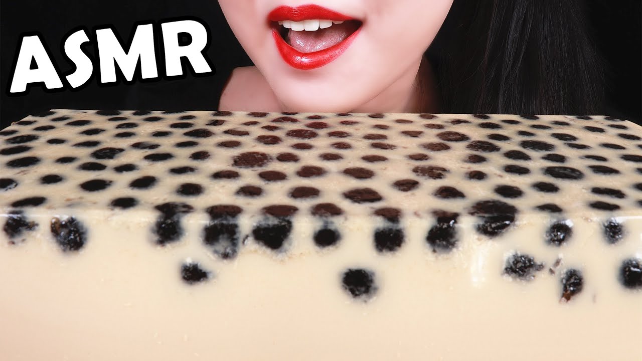 ASMR WEIRD FOOD EDIBLE BOBA TEA (FAIL GIANT TAPIOCA JELLY EATING SOUNDS ゼリー タピオカを食べる 咀嚼音 타피오카펄 젤리 먹방