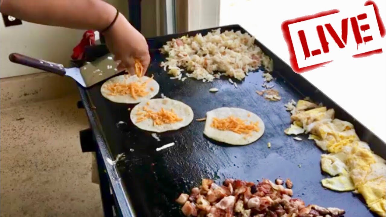 Blackstone Breakfast Street Tacos Built By Live Viewers YouTube