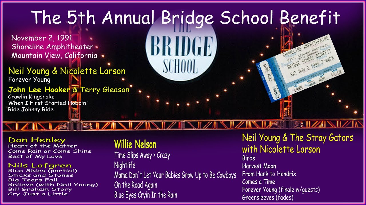 5th Annual Bridge School Benefit 1991 Neil Young, John Lee