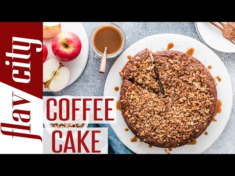 Gooey Coffee Cake Recipe w/ Caramel Sauce - Gluten Free & Paleo Cake Recipe