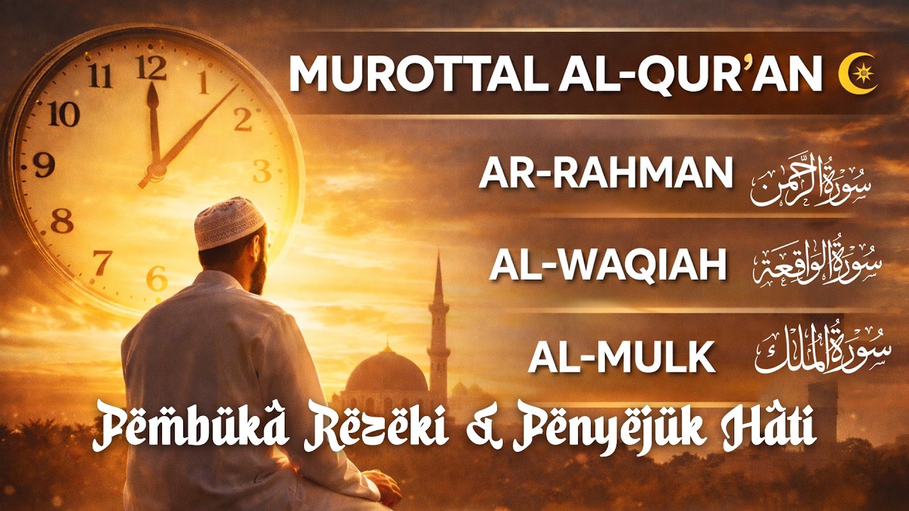 Murottal Merdu Surat Ar Rahman, Al Waqiah, Al Mulk Full 7x | Pembuka Rezeki & Penyejuk Hati