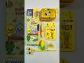 Yellow Stationery Collection, Cute Pen, Crayons, Pencil Case #stationery #schoolsupplies #pencilcase