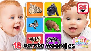 Pretlettertjes Baby TV • DIEREN • 18 Eerste Woordjes Special • Nederlandse baby filmpjes