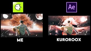 My Blurr App vs After Effects | Kamnh - I want to eat your Pancreas | @Kuroroox Remake on Blurr App