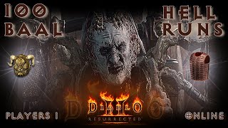 Diablo 2 Resurrected (D2R) - 100 Baal HELL Runs Drop HIGHLIGHTS [EXTREMELY Rare Drops]