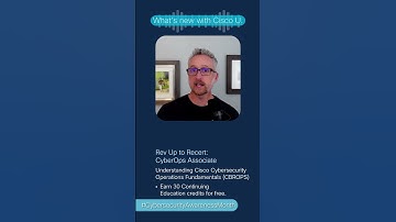 Rev Up to Recert: #CyberOps Associate #Free training on #CiscoU