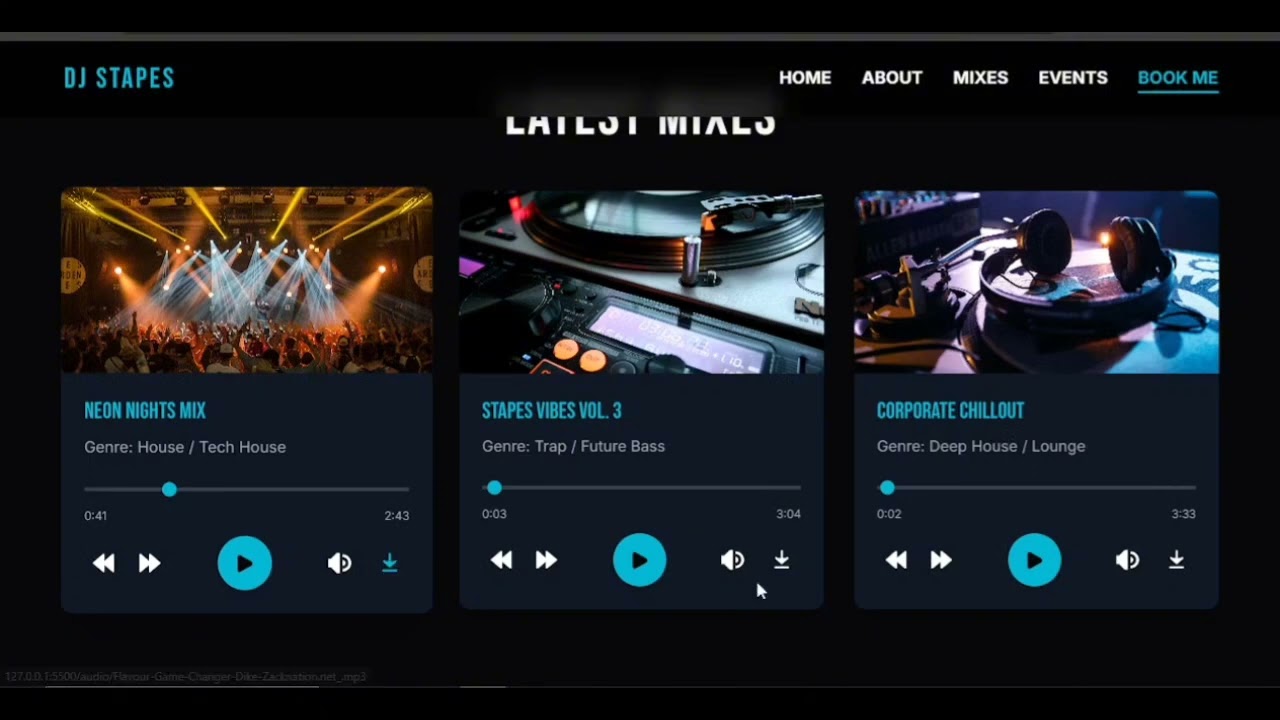 Professional DJ / Music Website for Sale