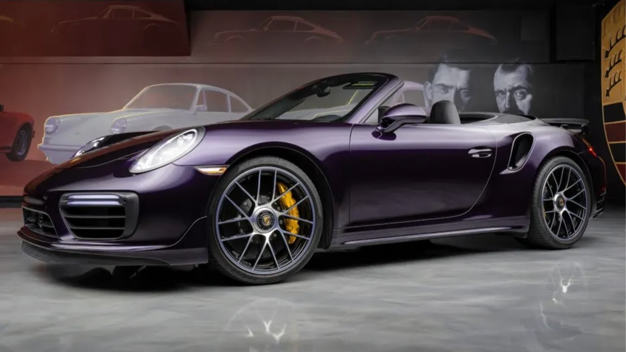 1,800-Mile Viola Metallic 2019 Porsche 911 Turbo S Cabriolet for