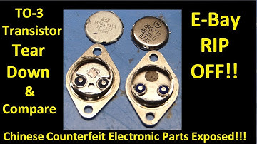 Transistor Tear Down and Compare  - Counterfeit Parts Exposed!!!