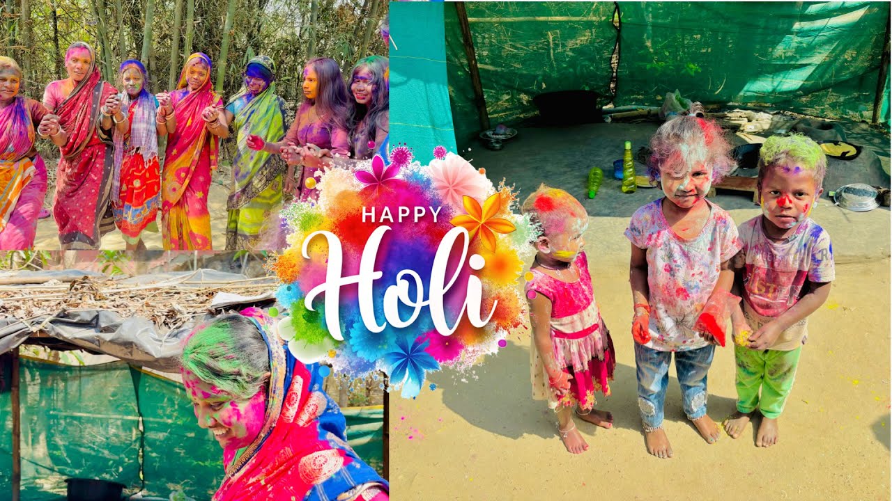 இந்த வருடம் 2 Holi day 😂🥰நாங்க எப்படியெல்லாம் கொண்டாடினோம் பாருங்க.