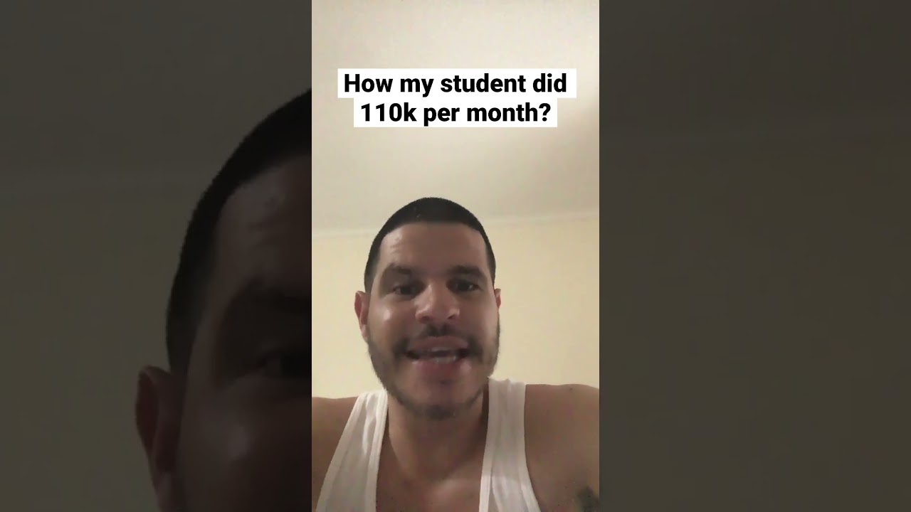 What my student did to make $110k/month? 