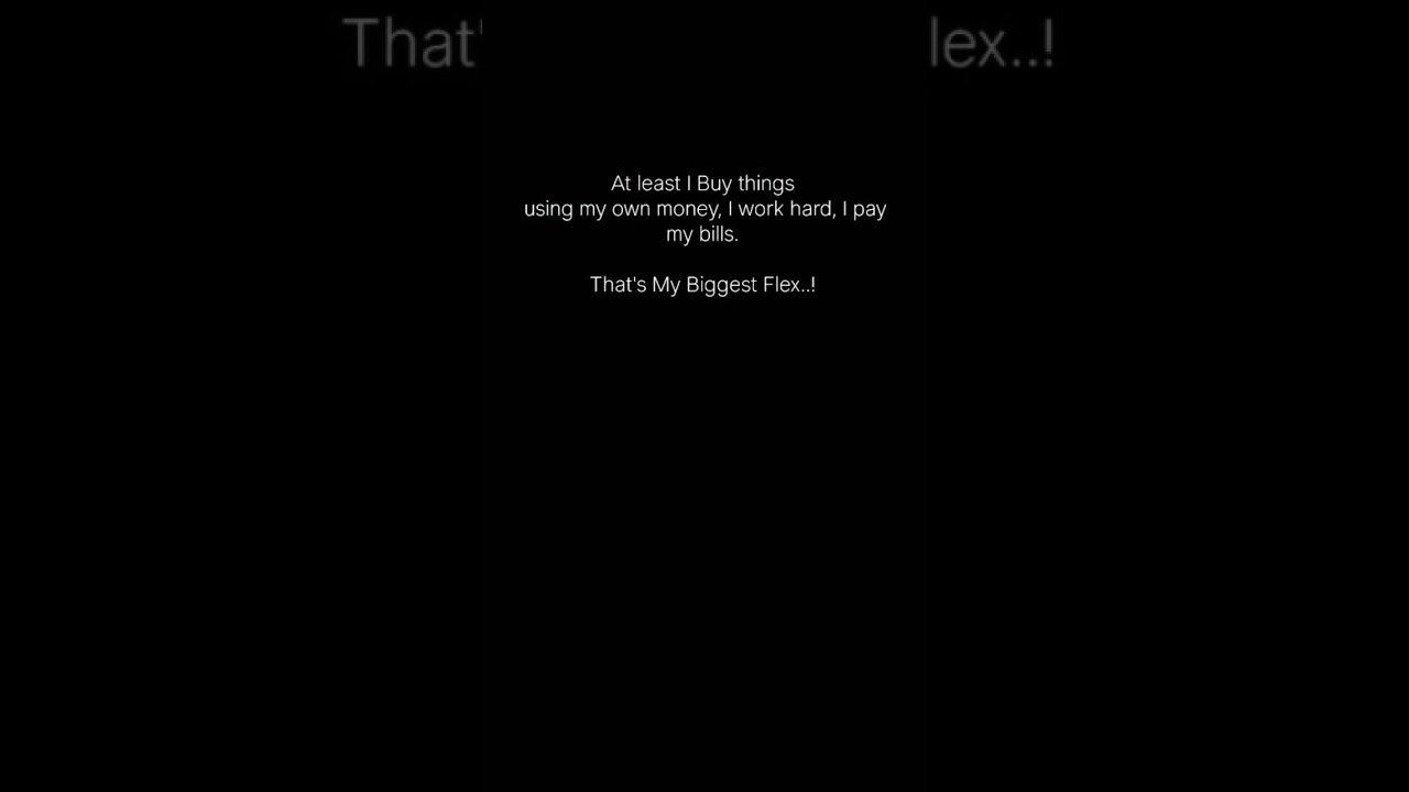 My Biggest Flex Isn’t Money 💯🔥  