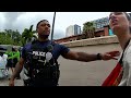 Abusive Woman Punches Shop Employee In Front Of Police